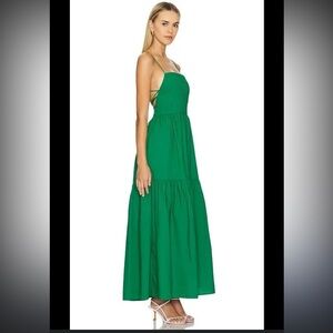 Posse Alexis Dress in Topaz Green Backless Dress